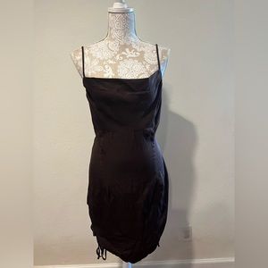 Brown Satin Dress